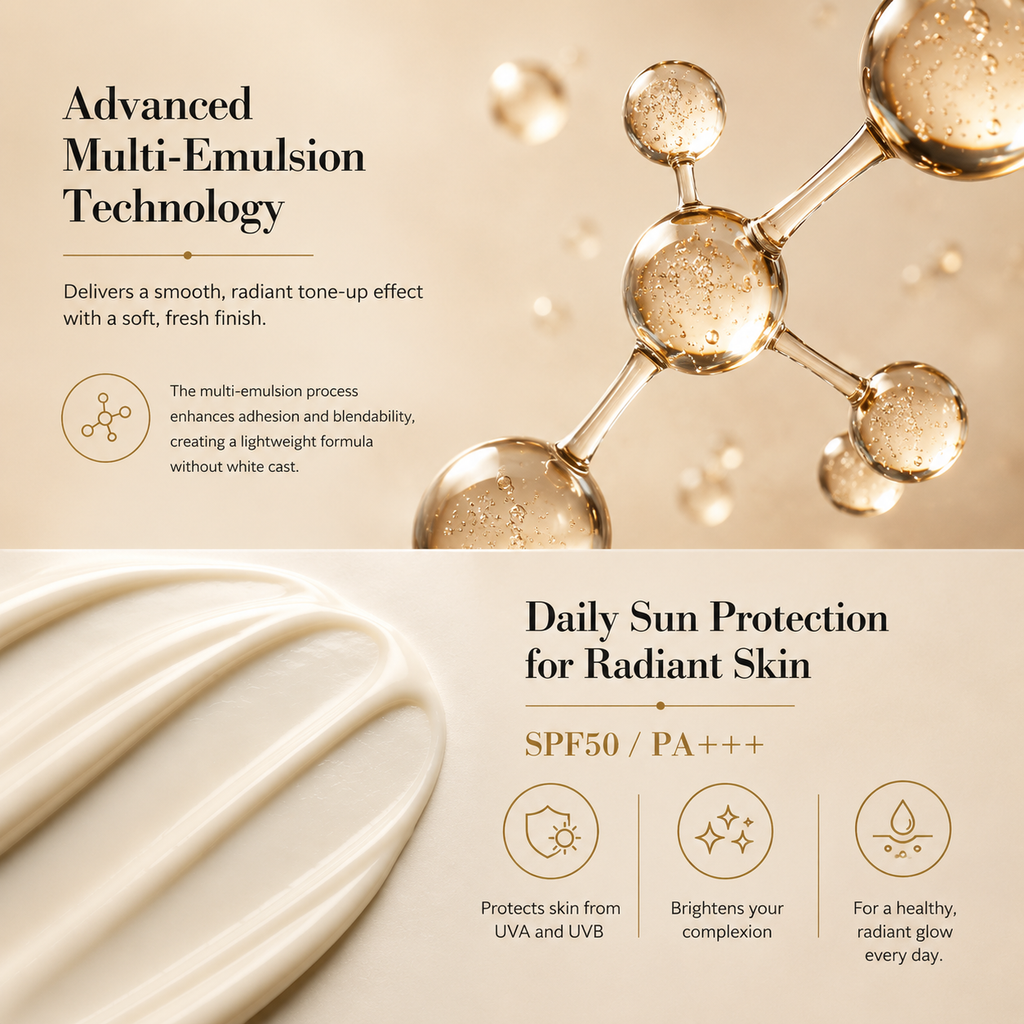 Crema solare illuminante ad alta protezione SPF50 PA+++